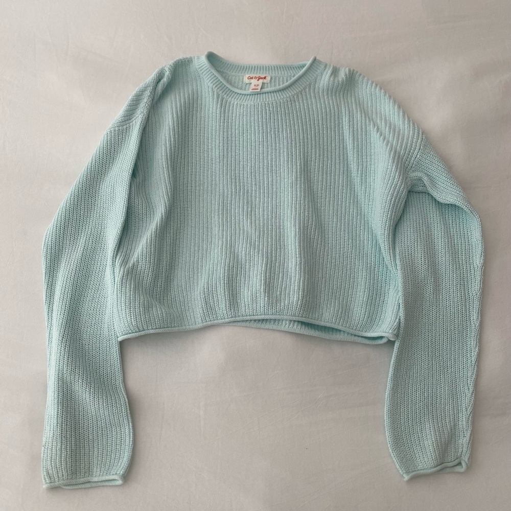 Kids Cat & Jack Cropped Knit Pullover